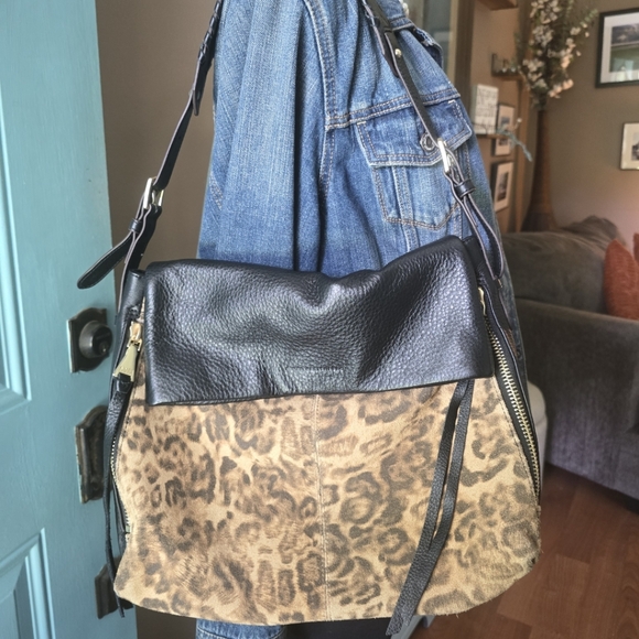 AIMEE KESTENBERG Leather leopard black purse - Picture 2 of 10